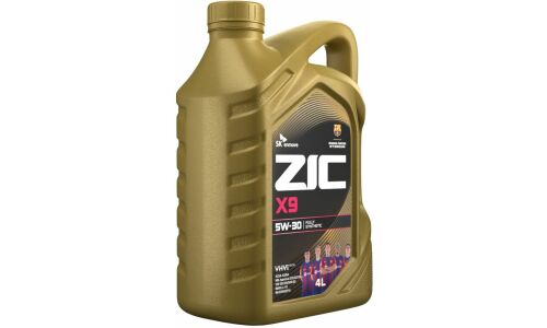 Масло моторное ZIC X9 5w30, синтетическое, API SL, ACEA A3/B3/B4, универсальное, 4л, арт. 162614