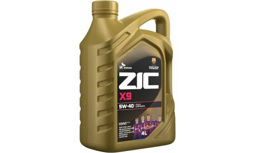Масло моторное ZIC X9 5w40, синтетическое, API SP, ACEA A3/B3/B4, универсальное, 4л, арт. 162000/162613