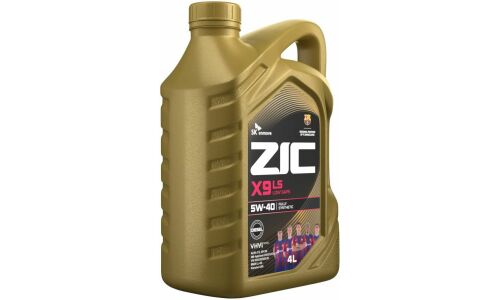 Масло моторное ZIC X9 LS Diesel 5w40, синтетическое, API SN, ACEA C3, универсальное, 4л, арт. 162609