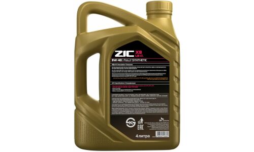 Масло моторное ZIC X9 LS Diesel 5w40, синтетическое, API SN, ACEA C3, универсальное, 4л, арт. 162609