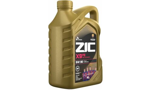 Масло моторное ZIC X9 FE 5w30, синтетическое, API SP, ACEA A5/B5, универсальное, 4л, арт. 162615