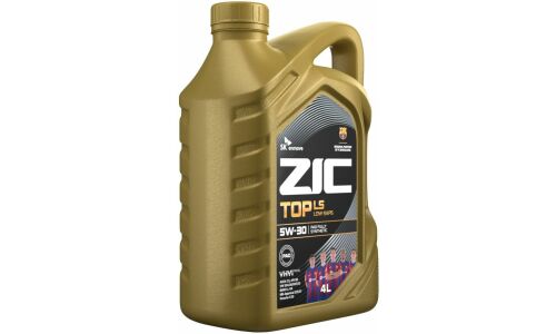 Масло моторное ZIC TOP LS 5w30, синтетическое, API SN, ACEA C3, универсальное, 4л, арт. 162612