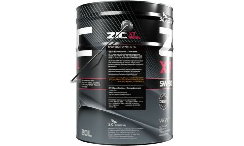 Масло моторное ZIC X7 Diesel 5w30, синтетическое, API SN, ACEA A3/B3/B4, для дизельного двигателя, 20л, арт. 192610