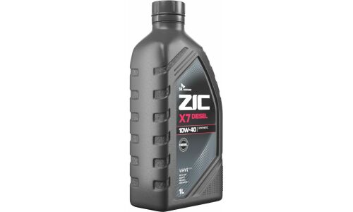 Масло моторное ZIC X7 Diesel 10w40, синтетическое, API SL/CI-4, ACEA E7, для дизельного двигателя, 1л, арт. 132607