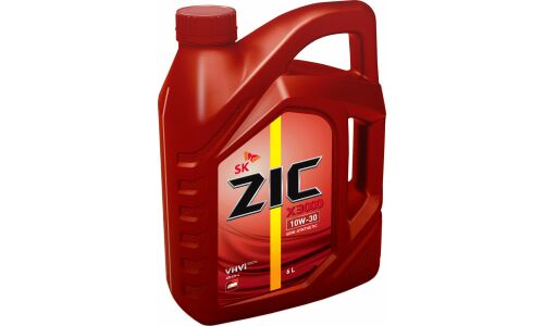 Масло моторное ZIC X3000 10w30, полусинтетическое, API CH-4, для дизельного двигателя, 6л, арт. 172600