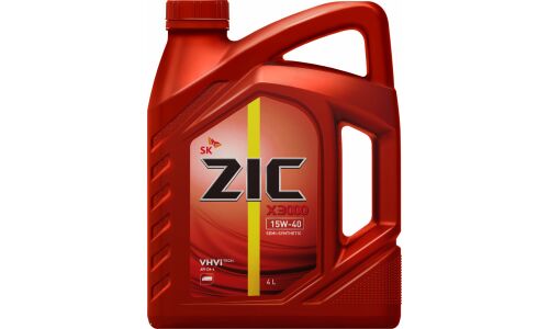 Масло моторное ZIC X3000 15w40, полусинтетическое, API CH-4, для дизельного двигателя, 4л, арт. 162601