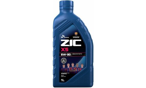 Масло моторное ZIC X5 5w30, полусинтетическое, API SP, ILSAC GF-6A, для бензинового двигателя, 1л, арт. 132621