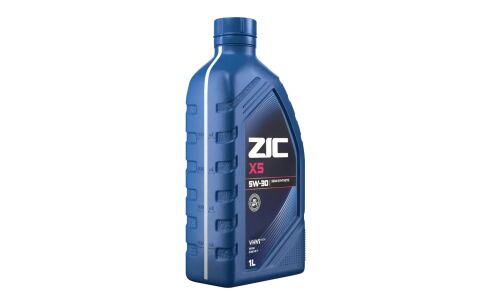 Масло моторное ZIC X5 5w30, полусинтетическое, API SQ, ILSAC GF-7A, для бензинового двигателя, 1л, арт. 132621