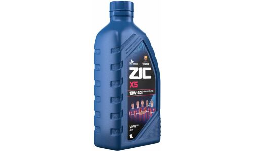 Масло моторное ZIC X5 10w40, полусинтетическое, API SP, для бензинового двигателя, 1л, арт. 132622