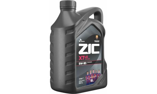 Масло моторное ZIC X7 LS 5w30, синтетическое, API SN, ACEA C3, универсальное, 6л, арт. 172619