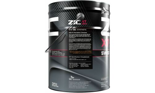 Масло моторное ZIC X7 LS 5w30, синтетическое, API SN, ACEA C3, универсальное, 20л, арт. 192619