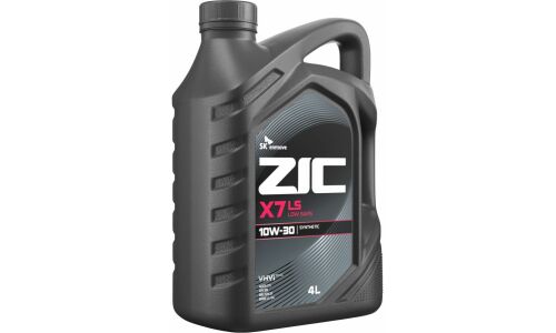 Масло моторное ZIC X7 LS 10w30, синтетическое, API SN, ACEA C3, универсальное, 4л, арт. 162649