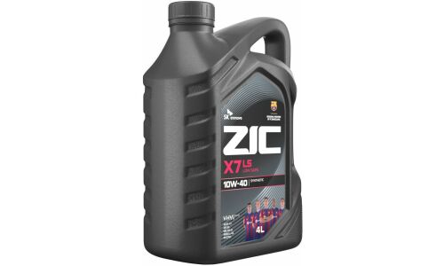 Масло моторное ZIC X7 LS 10w40, синтетическое, API SN, ACEA C3, универсальное, 4л, арт. 162620