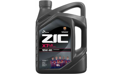 Масло моторное ZIC X7 LS 10w40, синтетическое, API SN, ACEA C3, универсальное, 6л, арт. 172620