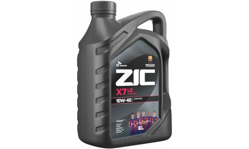 Масло моторное ZIC X7 LS 10w40, синтетическое, API SN, ACEA C3, универсальное, 6л, арт. 172620