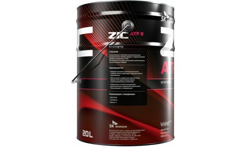 Масло трансмиссионное ZIC ATF 3, синтетическое, GM Dexron III, для АКПП и ГУР, 20л, арт. 192632