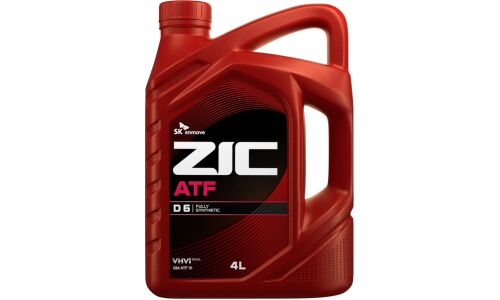Масло трансмиссионное ZIC ATF Dexron VI, синтетическое, для АКПП и ГУР, 4л, арт. 162630