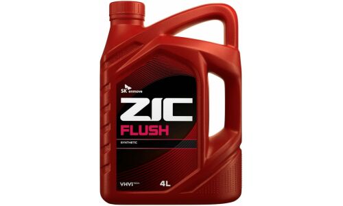 Масло промывочное ZIC Flush, синтетическое, для бензиновых и дизельных двигателей, канистра 4л, арт. 162659