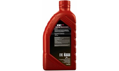 Масло трансмиссионное ZIC G-5 80w90, синтетическое, API GL-5, для МКПП и мостов, 1л, арт. 132633