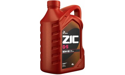 Масло трансмиссионное ZIC G-5 80w90, синтетическое, API GL-5, для МКПП и мостов, 4л, арт. 162633