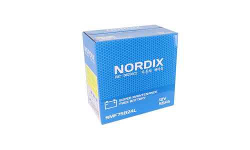 Аккумулятор Nordix 75B24L, 55Ач, CCA 520А, необслуживаемый