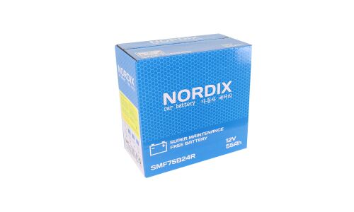 Аккумулятор Nordix 75B24R, 55Ач, CCA 520А, необслуживаемый