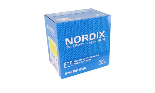 Аккумулятор Nordix 95D23R, 75Ач, CCA 650А, необслуживаемый