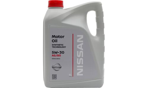 Масло моторное Nissan 5w30 синтетическое, API SL/CF, ACEA A5/B5, универсальное, 5л, арт. KE900-99943