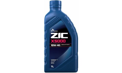 Масло моторное ZIC X5000 10w40, полусинтетическое, API SL/CI-4, ACEA E7, для дизельного двигателя, 1л, арт. 132658