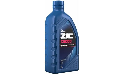Масло моторное ZIC X5000 10w40, полусинтетическое, API SL/CI-4, ACEA E7, для дизельного двигателя, 1л, арт. 132658