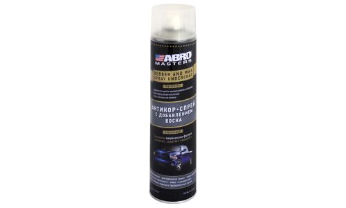 Покрытие антикоррозийное ABRO Masters Rubber and Wax Spray Undercoat, резинобитумное, с воском, прозрачное, аэрозоль 700мл, арт. U-6-CLR-R