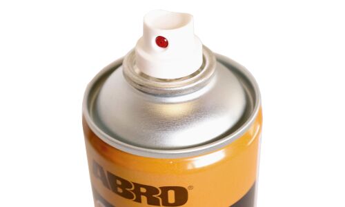 Герметик для прокладок ABRO Ultra Plus Cooper Gasket Spray, термостойкий, с медью, аэрозоль 450мл, арт. CG-418-R