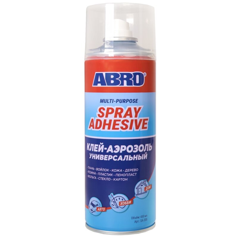 

Клей-спрей ABRO SA-300 многоцелевой, аэрозоль 326 г
