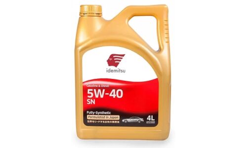 Масло моторное Idemitsu Fully Synthetic 5w40, синтетическое, API SN, универсальное, 4л, арт. 30015048-746