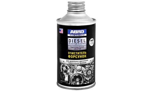 Очиститель форсунок ABRO Platinum Diesel Injector Cleaner, присадка в дизельное топливо, снижает расход, бутылка 295мл, арт. DI-295
