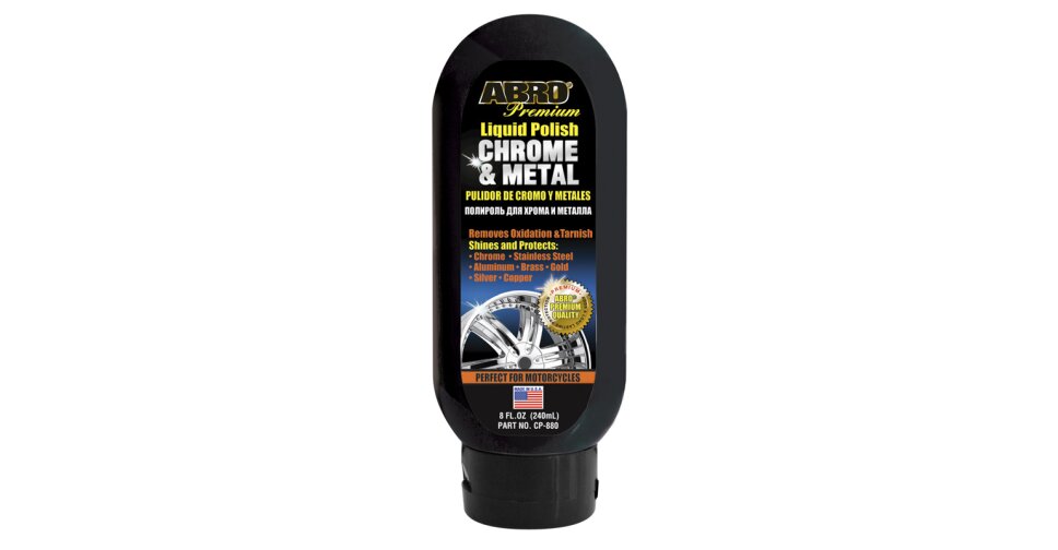 Очистительполироль ABRO Masters Chrome & Metal Liquid Polish, для