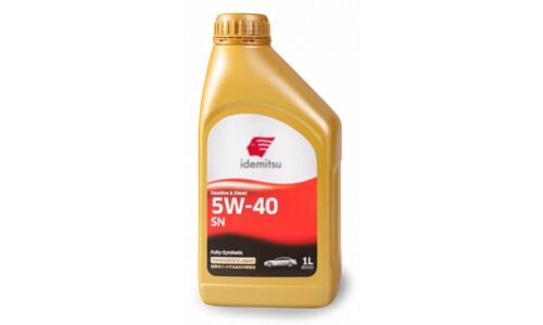 Масло моторное Idemitsu Fully Synthetic 5w40, синтетическое, API SN, универсальное, 1л, арт. 30015048-724