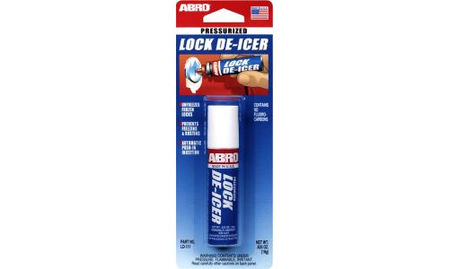 Размораживатель замков ABRO Lock De-Icer, удаляет влагу и защищает от коррозии, флакон-спрей 18г, арт. LD-111
