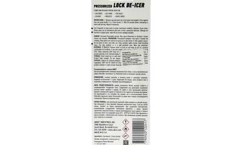Размораживатель замков ABRO Lock De-Icer, удаляет влагу и защищает от коррозии, флакон-спрей 18г, арт. LD-111