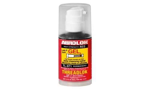 Фиксатор резьбы ABRO Permanent Threadlok, неразъёмный, красный, аэрозоль 35мл, арт. TL-671