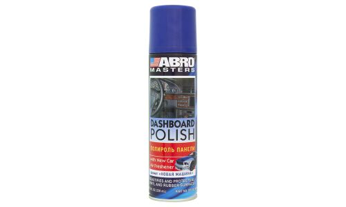 Полироль салона ABRO Masters Dashboard Polish, для пластика, винила и резины, с ароматом «новая машина», аэрозоль 220мл, арт. DP-633-NC