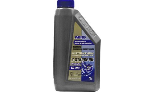 Масло для лодочных моторов ABRO 2-Stroke Oil Premium, API TC, NMMA TC-W3, 2-тактное, 1л, арт. API TC-W3