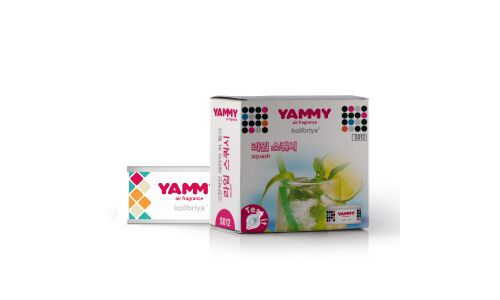 Ароматизатор на торпедо Yammy Squash (Свежесть), меловой, баночка, арт. S012