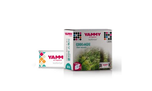 Ароматизатор на торпедо Yammy Clear Squash (Свежесть), меловой, баночка, арт. S014