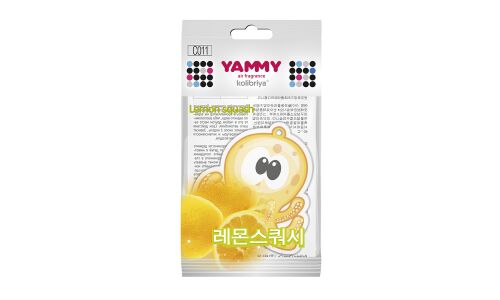 Ароматизатор подвесной Yammy «Осьминог» Lemon Squash (Лимонная свежесть), картон с пропиткой, арт. C011