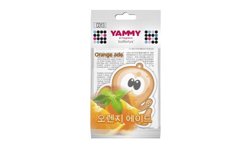 Ароматизатор подвесной Yammy «Осьминог» Orange Ade (Апельсин), картон с пропиткой, арт. C013