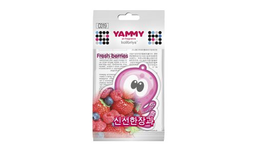 Ароматизатор подвесной Yammy «Осьминог» Fresh Berries (Свежие ягоды), картон с пропиткой, арт. C019