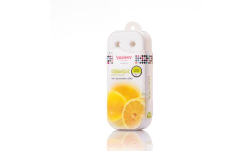 Ароматизатор под сиденье Yammy Lemon Squash (Лимонная свежесть), гелевый, плоский футляр, арт. P011