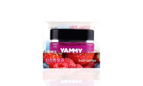 Ароматизатор на торпедо Yammy Fresh Berries (Свежие ягоды), гелевый, флакон, арт. G014