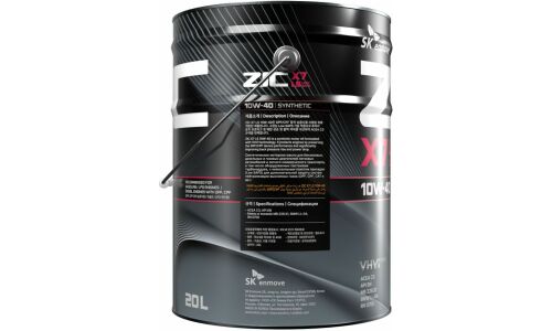 Масло моторное ZIC X7 LS 10w40, синтетическое, API SN, ACEA C3, универсальное, 20л, арт. 192620